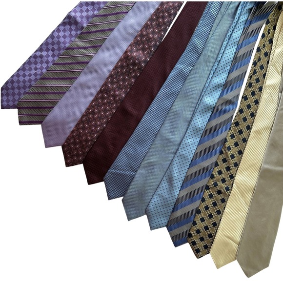 Mens Luxury Designer Silk Tie Lot 12pc Canali Ermenegildo Zegna Robert Talbott